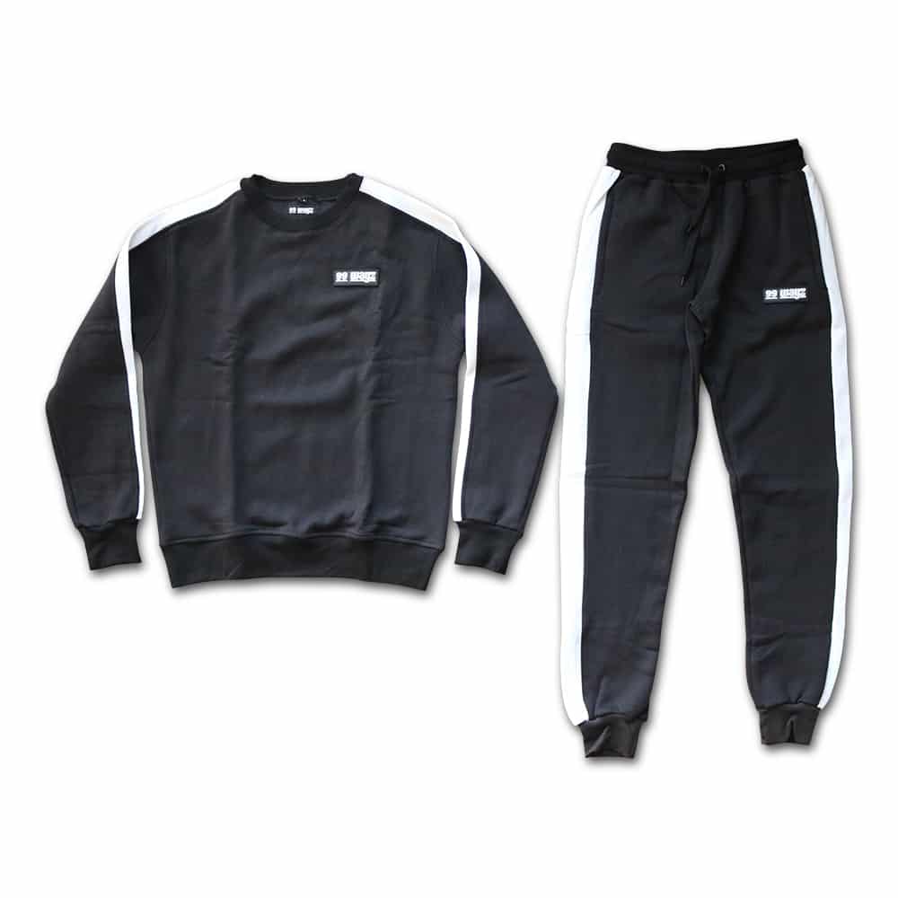 black sweatsuit set